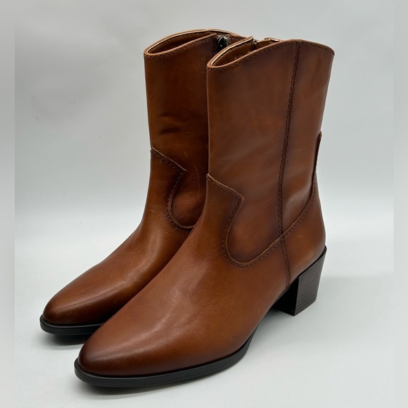 Naturalizer Gaby Leather Ankle Boots Brown Ciderspice Size 5M NIB - Picture 4 of 12